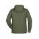 Sudadera con capucha orgánica hombre JN8024. Color olive.