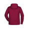Sudadera con capucha orgánica hombre JN8024. Color wine.
