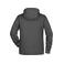 Sudadera con capucha orgánica hombre JN8024. Color graphite.