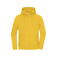 Sudadera con capucha y cremallera reciclada unisex JN8043. Color sunflower.