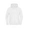 Sudadera con capucha y cremallera reciclada unisex JN8043. Color white.