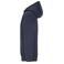Sudadera con capucha y cremallera reciclada unisex JN8043. Color navy.