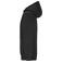 Sudadera con capucha y cremallera reciclada unisex JN8043. Color black.
