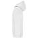 Sudadera con capucha y cremallera reciclada unisex JN8043. Color white.
