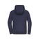 Sudadera con capucha y cremallera reciclada unisex JN8043. Color navy.