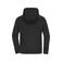 Sudadera con capucha y cremallera reciclada unisex JN8043. Color black.