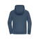 Sudadera con capucha y cremallera reciclada unisex JN8043. Color dusty blue.