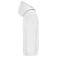 Sudadera con capucha y cremallera reciclada unisex JN8043. Color white.