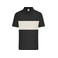 Polo orgánico unisex JN8050. Color black/sandstone.