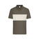 Polo orgánico unisex JN8050. Color muddy brown/sandstone.