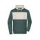Sudadera con capucha combinada unisex JN8051. Color smoky green/sandstone.