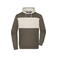 Sudadera con capucha combinada unisex JN8051. Color muddy brown/sandstone.