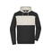 Sudadera con capucha combinada unisex JN8051. Color black/sandstone.