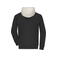 Sudadera con capucha combinada unisex JN8051. Color black/sandstone.