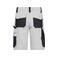 Pantalón corto de trabajo hombre JN835. Color white/carbon.
