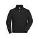 Sudadera de trabajo con cremallera hombre JN836. Color black.