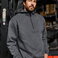 Sudadera con capucha y media cremallera orgánica unisex JN839. .