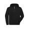 Sudadera con capucha y media cremallera orgánica unisex JN839. Color black.