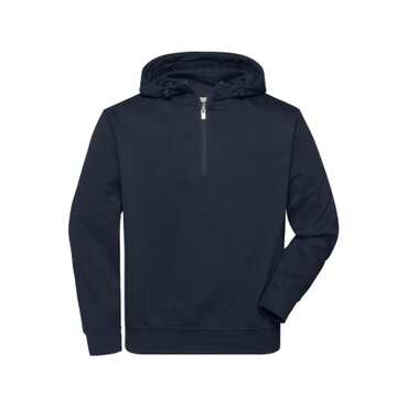 Sudadera con capucha y media cremallera orgánica unisex JN839