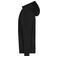 Sudadera con capucha y media cremallera orgánica unisex JN839. Color black.