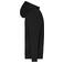 Sudadera con capucha y media cremallera orgánica unisex JN839. Color black.