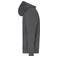 Sudadera con capucha y media cremallera orgánica unisex JN839. Color dark/melange.
