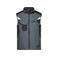 Chaleco softshell de trabajo multibolsillos hombre JN845. Color carbon/black.