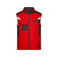 Chaleco softshell de trabajo multibolsillos hombre JN845. Color red/black.