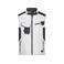 Chaleco softshell de trabajo multibolsillos hombre JN845. Color white/carbon.