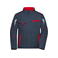 Chaqueta de trabajo softshell unisex JN853. Color carbon/red.