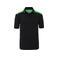 Polo de trabajo hombre JN858. Color black/lime/green.