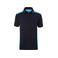 Polo de trabajo hombre JN858. Color navy/turquoise.