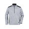 Sudadera de trabajo media cremallera hombre JN864. Color white/melange/carbon.