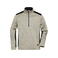Sudadera de trabajo media cremallera hombre JN864. Color stone/melange/black.