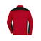 Sudadera de trabajo media cremallera hombre JN864. Color red/melange/black.