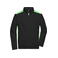Sudadera de trabajo con cremallera hombre JN870. Color black/lime/green.