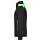 Sudadera de trabajo con cremallera hombre JN870. Color black/lime/green.