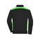Sudadera de trabajo con cremallera hombre JN870. Color black/lime/green.
