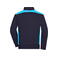 Sudadera de trabajo con cremallera hombre JN870. Color navy/turquoise.