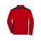 Sudadera de trabajo con cremallera hombre JN870. Color red/navy.