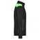Sudadera de trabajo con cremallera hombre JN870. Color black/lime/green.