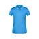 Polo de trabajo orgánico mujer JN873. Color aqua.