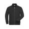 Sudadera de trabajo con cremallera hombre JN894. Color black.
