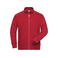 Sudadera de trabajo con cremallera hombre JN894. Color red.
