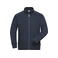 Sudadera de trabajo con cremallera hombre JN894. Color navy.