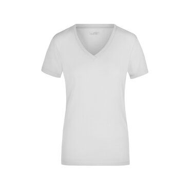 Camiseta cuello de pico elástica mujer JN928