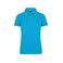 Polo piqué mujer JN985. Color turquoise/white.