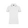 Polo piqué mujer JN985. Color white/navy.