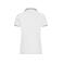 Polo piqué mujer JN985. Color white/navy.