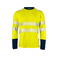 Camiseta de alta visibilidad manga larga clase 2/3 hombre 6014. Color limón.
